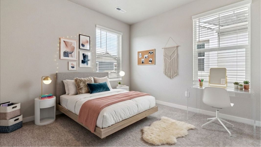 Representative furnished interior of a home built from the Douglas by D.R. Horton in Horizon Uptown, Aurora (Image 11).