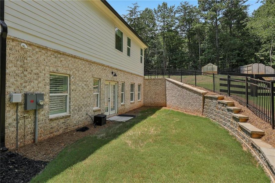 Exterior details and patio area of a home in , Dawsonville (Image 4). Exterior details and patio area of a home in , Dawsonville (Image 4).