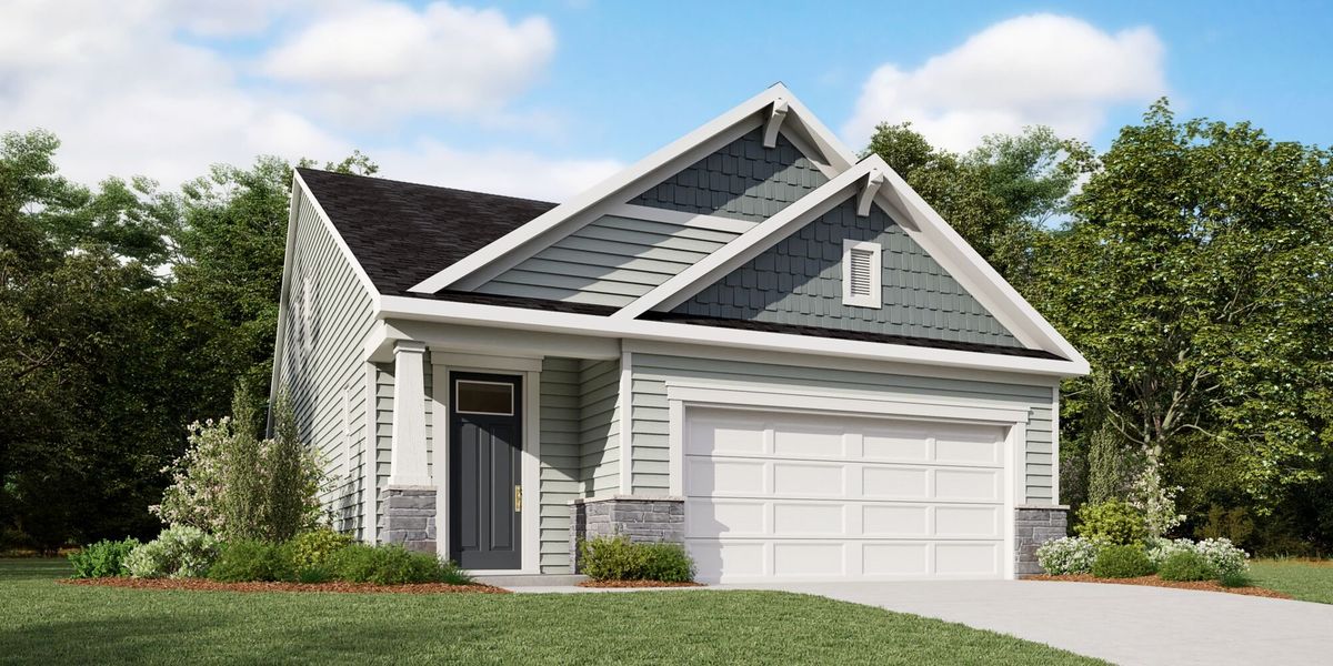 Representative exterior photo of a completed home built from the Morgan by Mattamy Homes in Providence Creek, Fuquay Varina, NC (Image 2).