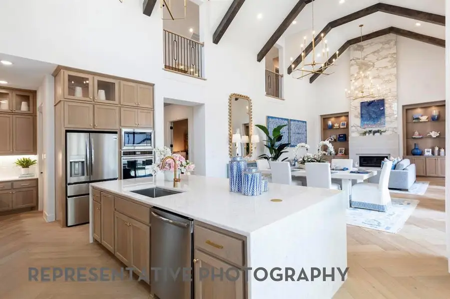 Furnished interior view inside a new home in StarView, Prosper (Image 9).