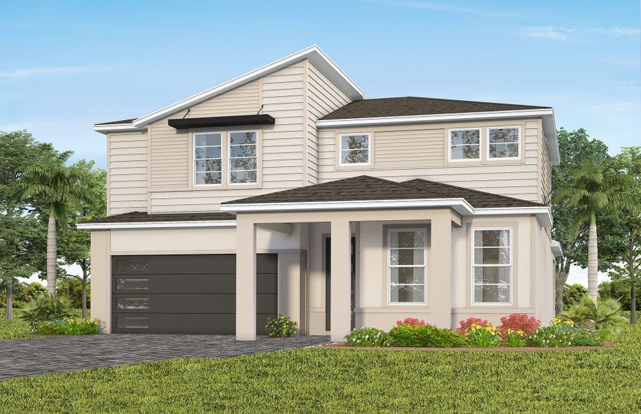 Representative exterior photo of a completed home built from the Ruby by Pulte Homes in Lakehaven Estates, Clermont, FL (Image 20). Representative exterior photo of a completed home built from the Ruby by Pulte Homes in Lakehaven Estates, Clermont, FL (Image 20).