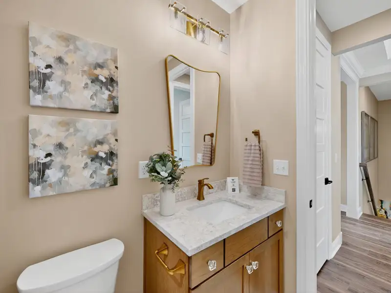 Representative furnished interior of a home built from the Salerno by Perfection Builders in The Courtyards at Oakland Hills, Louisville (Image 9).