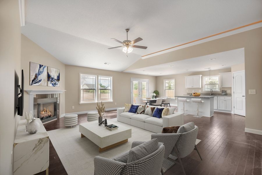 Representative furnished interior of a home built from the Sage by Enchanted Homes in Lonesome Dove, San Antonio (Image 7).