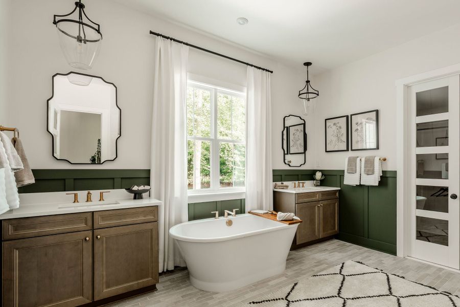 Representative furnished interior of a home built from the Nottingham by Keystone Custom Homes in Preserve at Mayes Meadow, Cornelius (Image 11).
