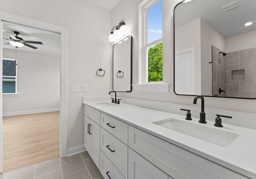 Representative furnished interior of a home built from the Lily by Red Cedar Homes in Cedars at First Street, Huntersville (Image 12).