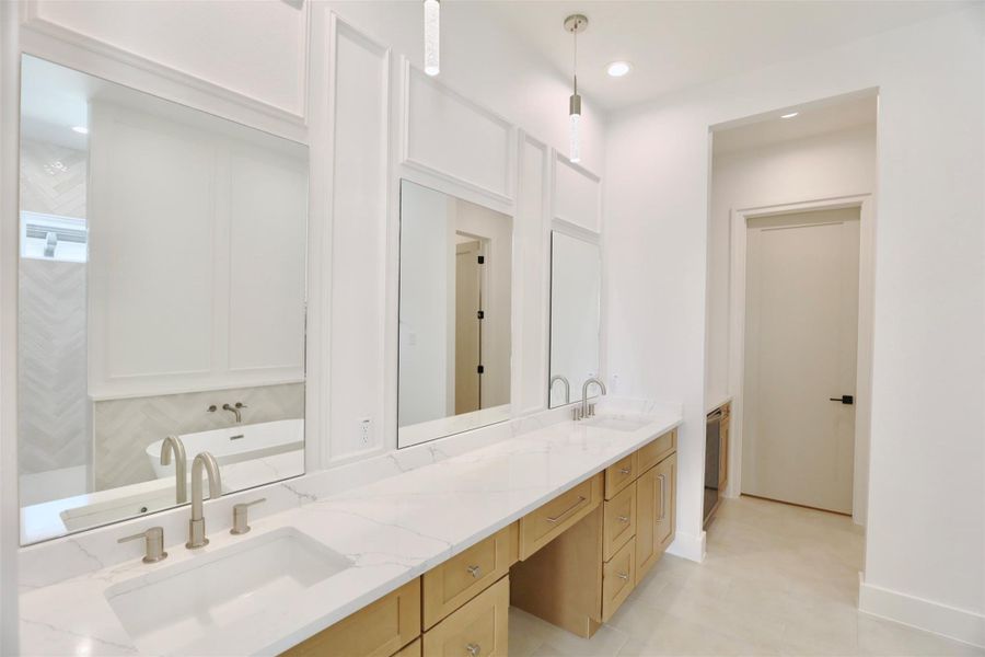 Private cabinet section equipped with a 24” wine fridge and prewired outlet ready for a future coffee station. Private cabinet section equipped with a 24” wine fridge and prewired outlet ready for a future coffee station.