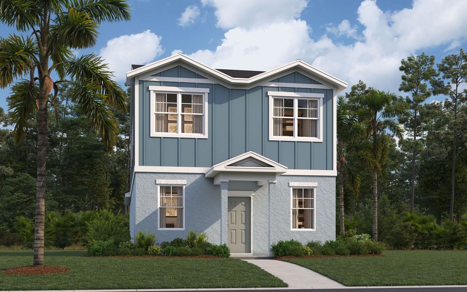 Representative exterior photo of a completed home built from the Newcomb by Stanley Martin Homes in Brack Ranch, St. Cloud, FL (Image 16).