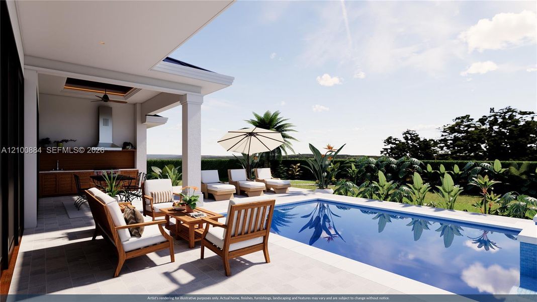 Exterior details and patio area of a home in , Naples (Image 3). Exterior details and patio area of a home in , Naples (Image 3).