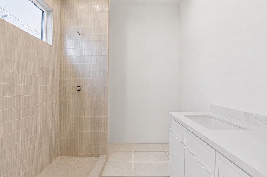Ensuite bathroom with shower