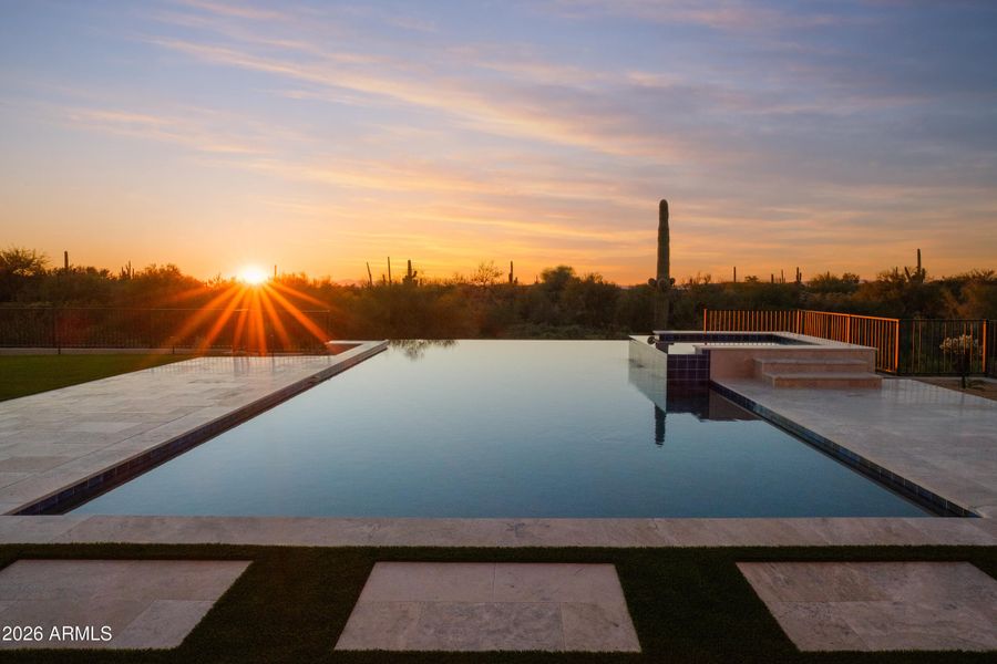 Sunset over Pool Morning Vista