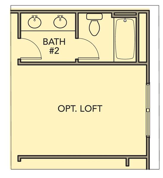 2D floor plan layout for the Linden by Kerley Family Homes in Maple Village, Adairsville, GA (Image 5).