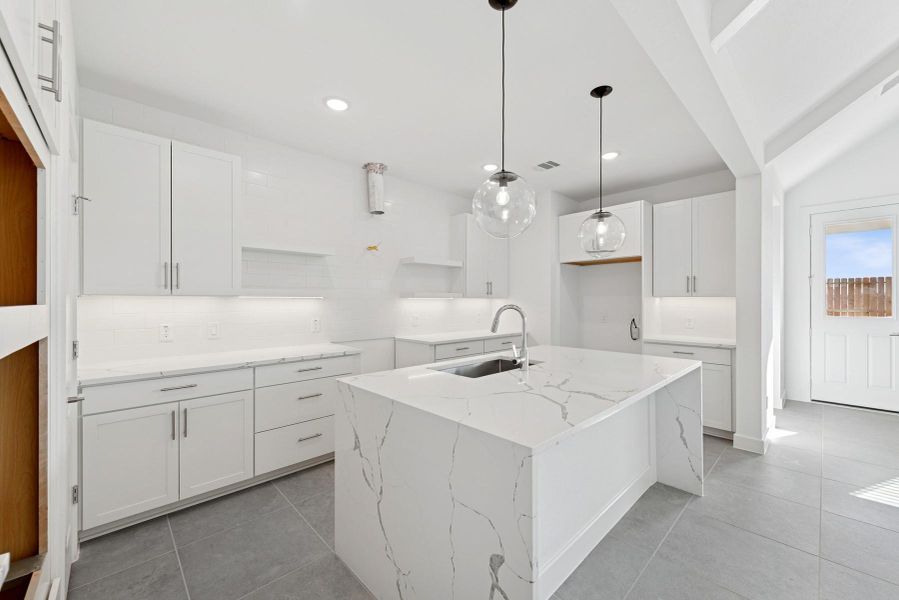 Gourmet island kitchen