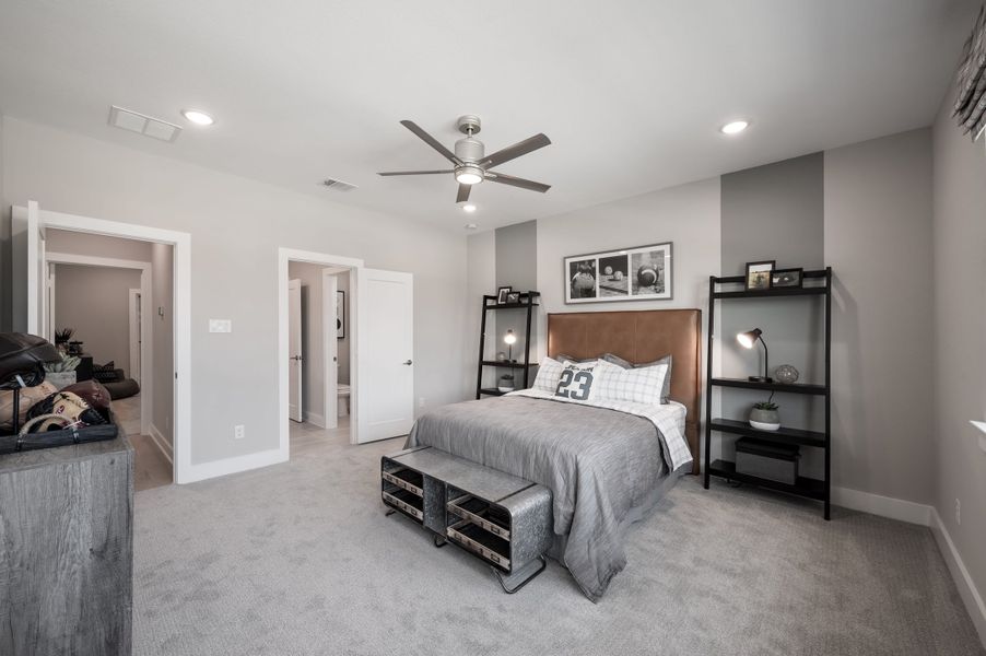 Representative furnished interior of a home built from the Snyder by Tri Pointe Homes in Harvest Green, Richmond (Image 42).