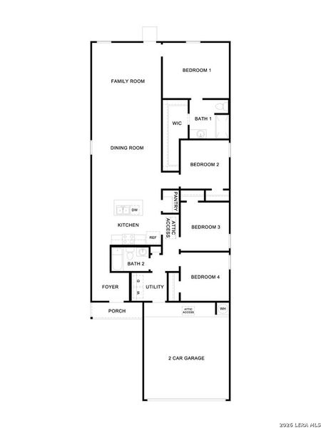 2D floor plan layout of this home in Bollinger, Maxwell, TX (Image 3).