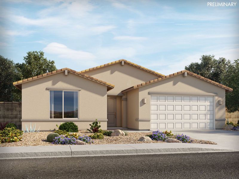 Representative exterior photo of a completed home built from the Mesquite by Meritage Homes in Arbor at Madera Highlands II, Sahuarita, AZ (Image 2).