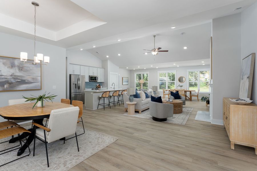 Furnished interior view inside a new home in The Bluffs at Lake Waccamaw, Lake Waccamaw (Image 40).