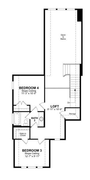 2D floor plan layout of this home in Austin Point: Heritage Collection, Richmond, TX (Image 3).