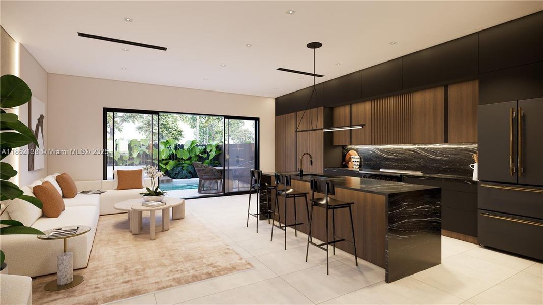 Furnished interior view inside a new home in , Miami (Image 7).