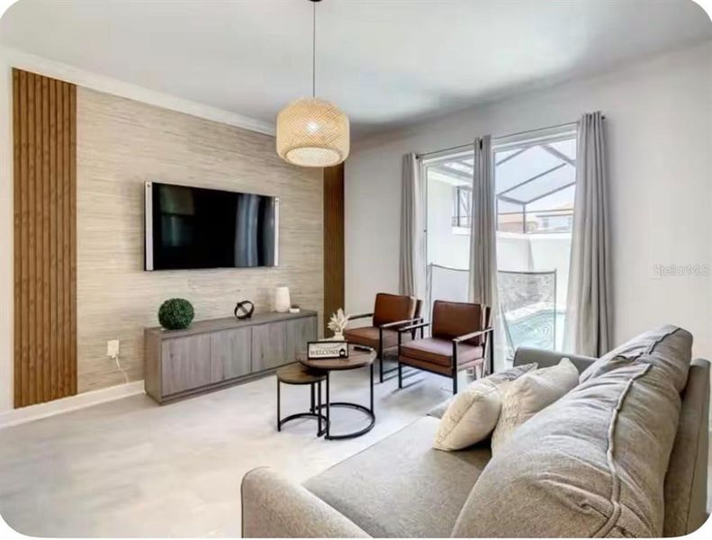 Furnished interior view inside a new home in Storey Lake: Vacation Townhomes, Kissimmee (Image 6). Furnished interior view inside a new home in Storey Lake: Vacation Townhomes, Kissimmee (Image 6).