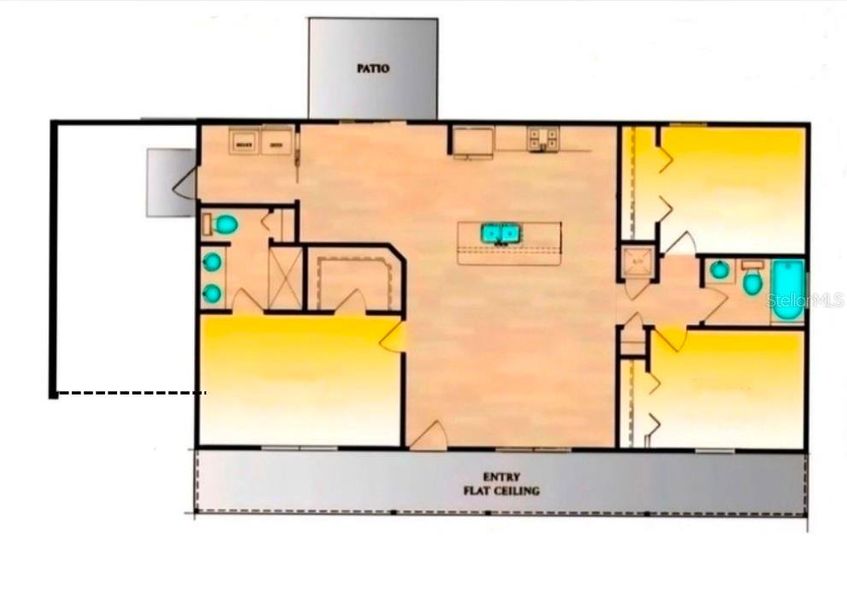 2D floor plan layout of this home in , Ocklawaha, FL (Image 3).