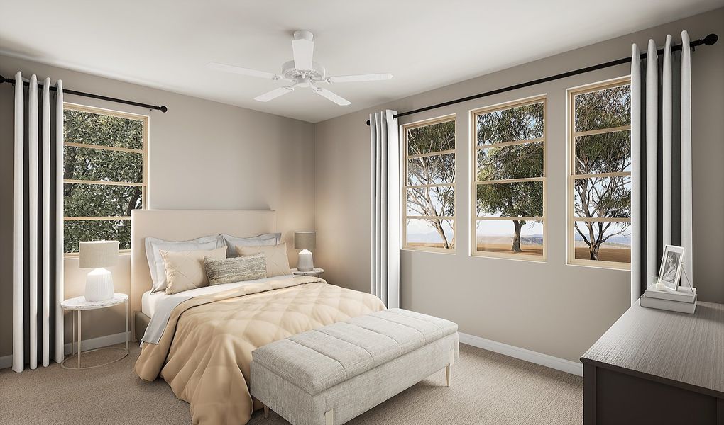 Representative furnished interior of a home built from the Grove Plan 50-3 by Tri Pointe Homes in Waterston Central, Gilbert (Image 16).