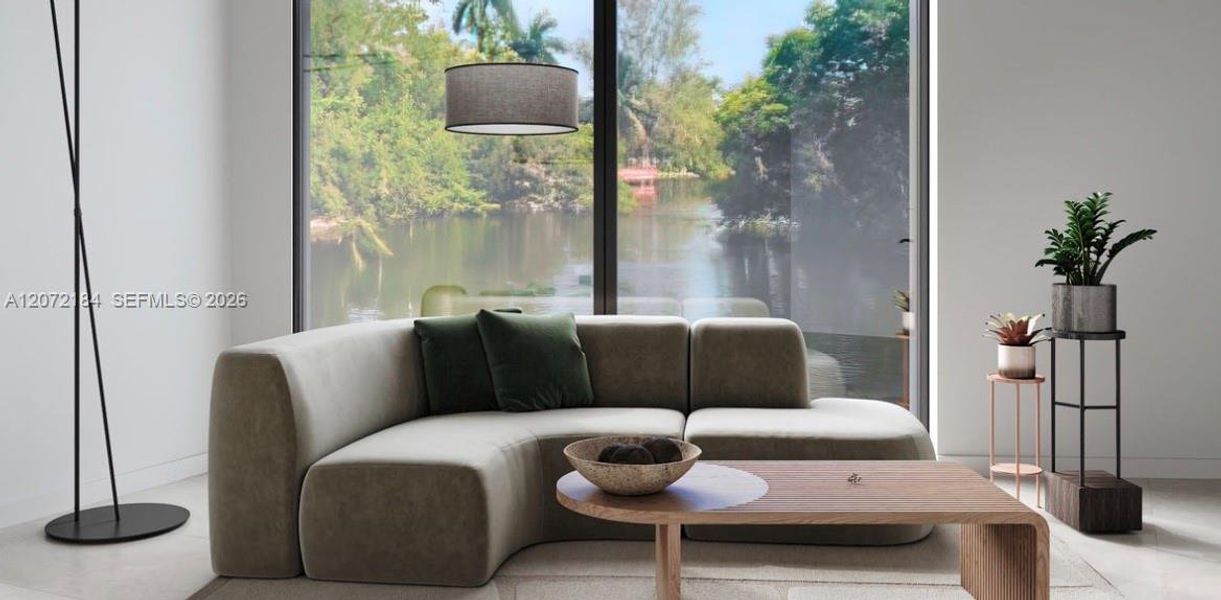 Furnished interior view inside a new home in , Miami (Image 6).