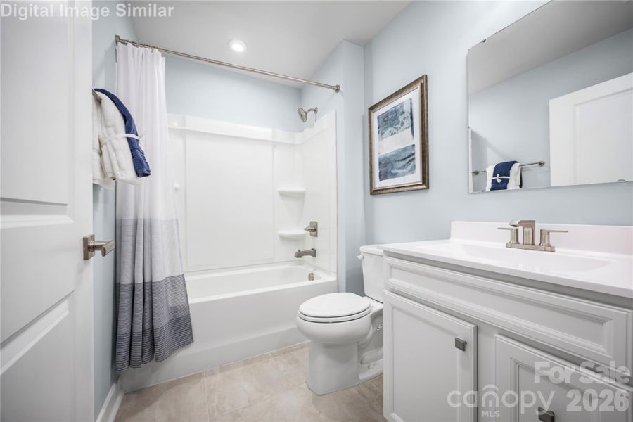 Whether serving as a second bath for daily routines or a guest bathroom for visiting friends and family, this space is designed to impress with both function and flair.