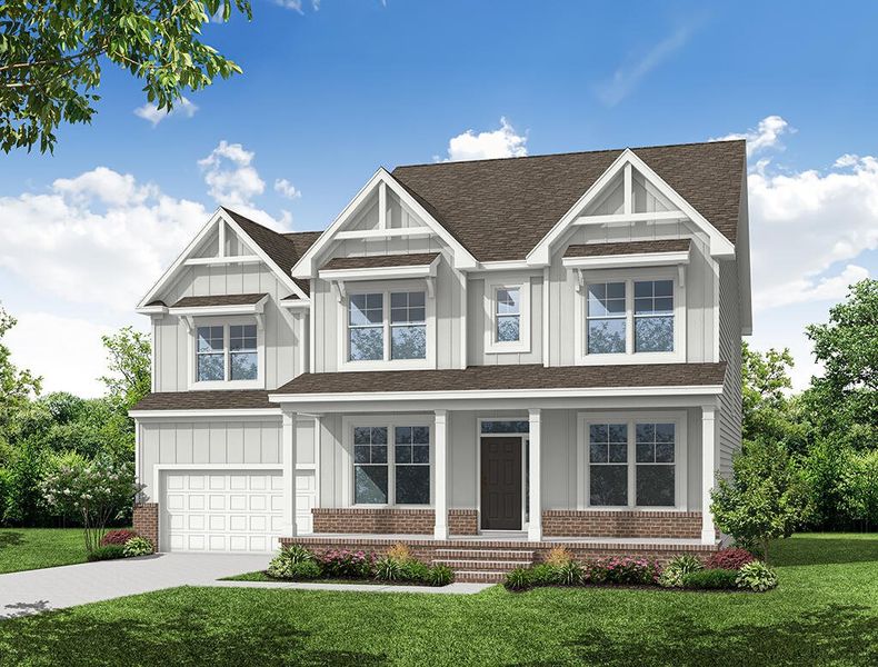 Representative exterior photo of a completed home built from the Colfax by Eastwood Homes in Hillcrest Grove, Wendell, NC (Image 13).