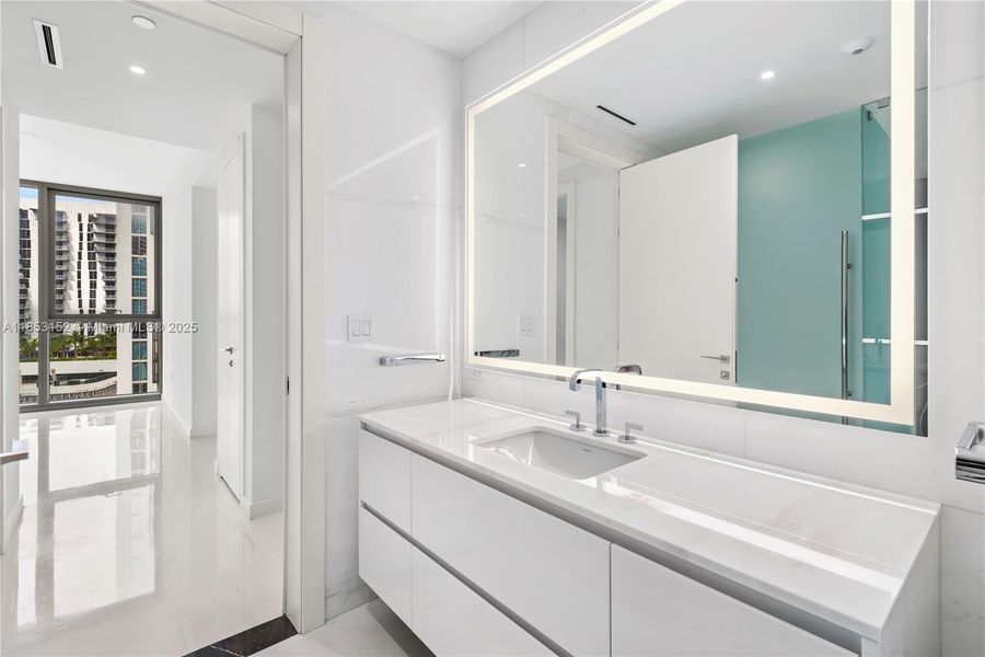 Furnished interior view inside a new home in Aston Martin Residences, Miami (Image 10).