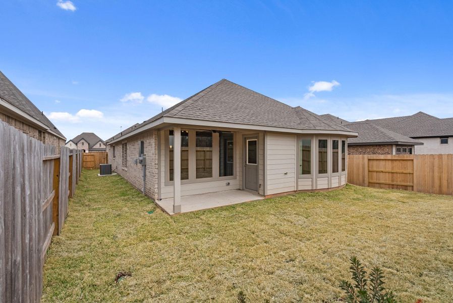 Exterior details and patio area of a home in Escondido, Magnolia (Image 22).