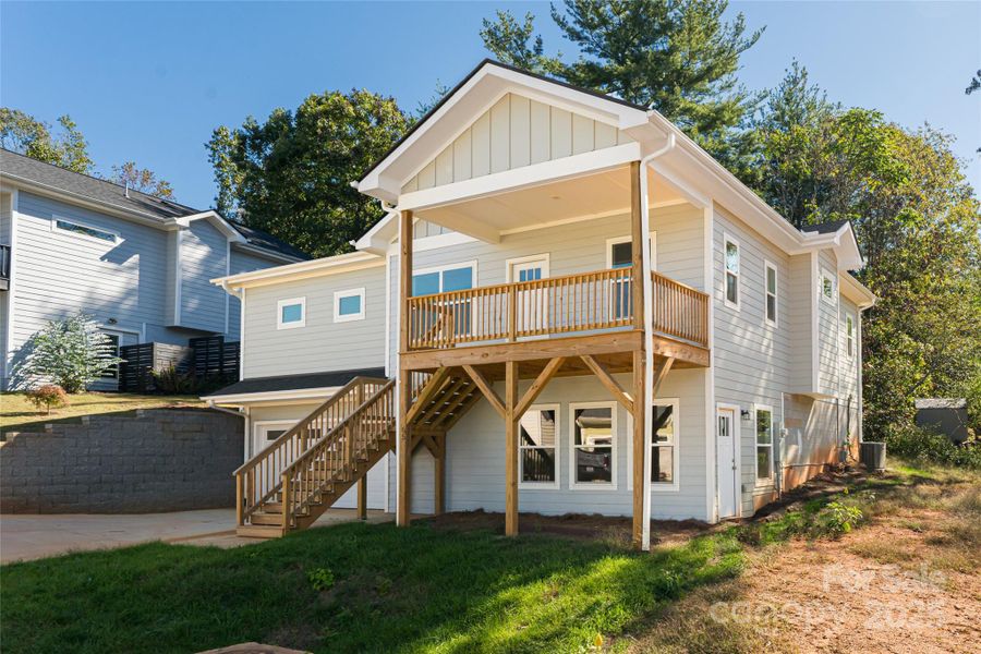 Exterior details and patio area of a home in , Asheville (Image 3). Exterior details and patio area of a home in , Asheville (Image 3).