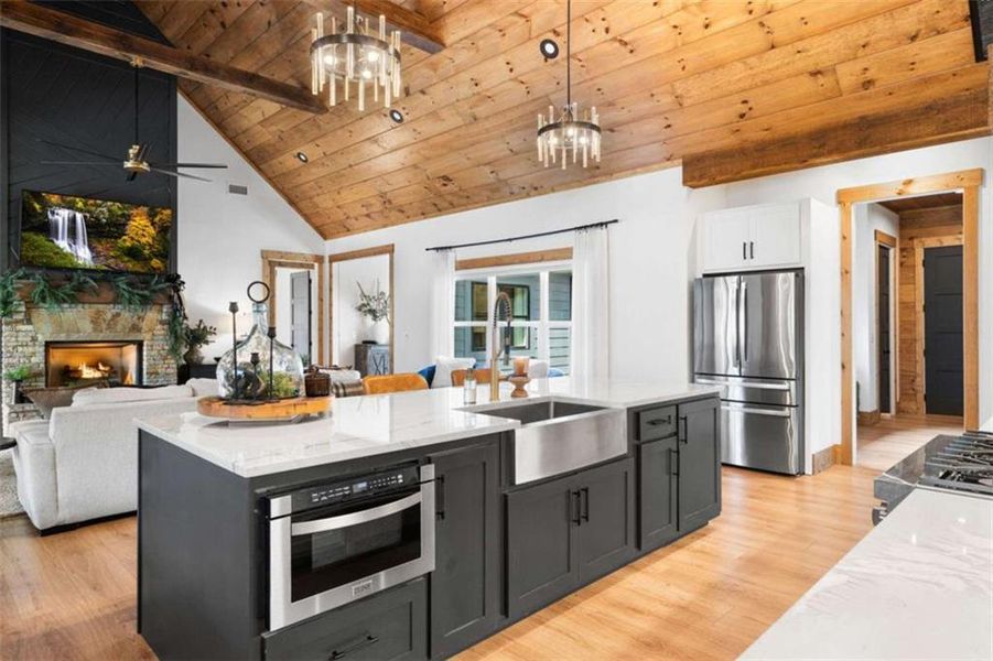 Furnished interior view inside a new home in , Ellijay (Image 46).