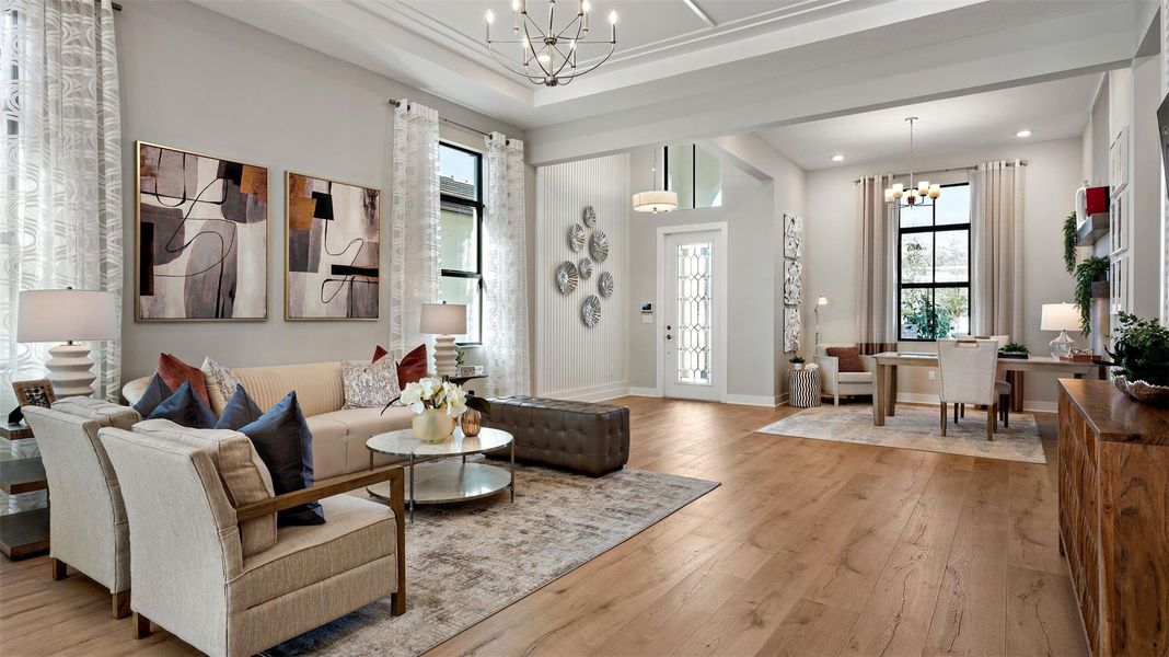 Furnished interior view inside a new home in Cresswind Palm Beach at Westlake, Westlake (Image 18).