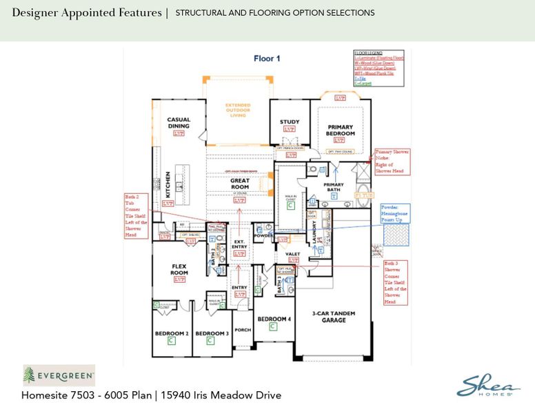 2D floor plan layout of this home in Evergreen 70', Conroe, TX (Image 1). 2D floor plan layout of this home in Evergreen 70', Conroe, TX (Image 1).