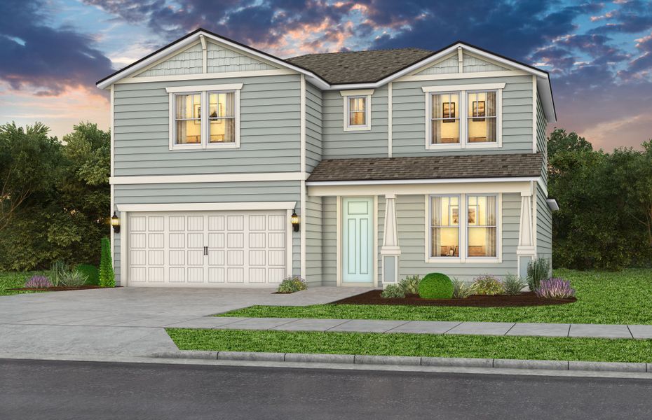 Representative exterior photo of a completed home built from the Whitestone by Pulte Homes in Joseph Oaks, Jacksonville, FL (Image 19).