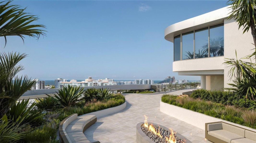 Artist's Rendering of rooftop terrace