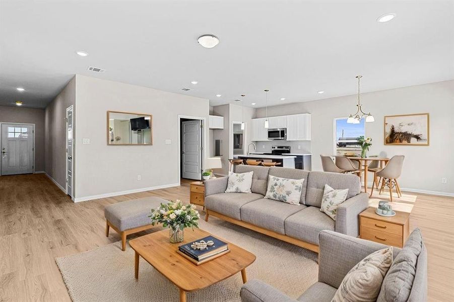Furnished interior view inside a new home in Trails of Fossil Creek, Fort Worth (Image 12).
