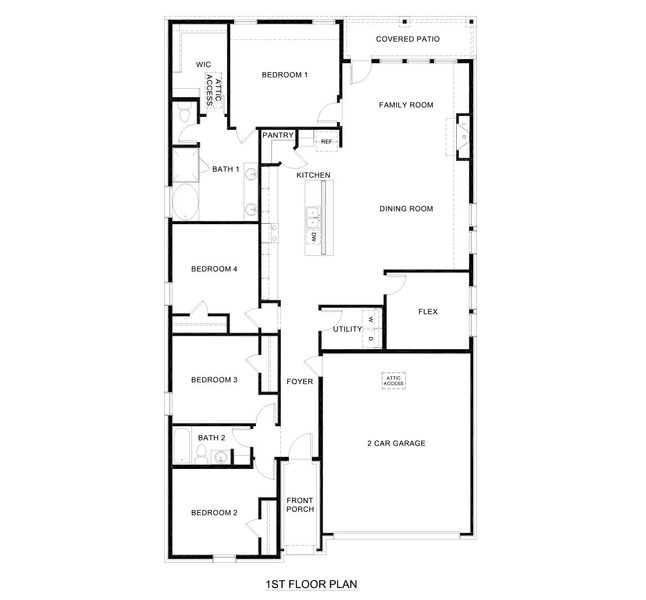 2D floor plan layout of this home in Madera, Royse City, TX (Image 2). 2D floor plan layout of this home in Madera, Royse City, TX (Image 2).