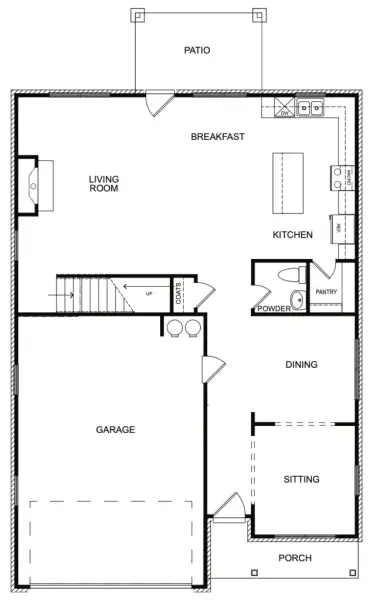 2D floor plan layout of this home in The Hills at Cedar Creek, Winder, GA (Image 3). 2D floor plan layout of this home in The Hills at Cedar Creek, Winder, GA (Image 3).