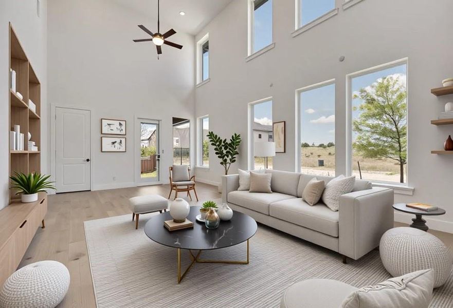 Furnished interior view inside a new home in Cottages of Celina, Celina (Image 10). Furnished interior view inside a new home in Cottages of Celina, Celina (Image 10).