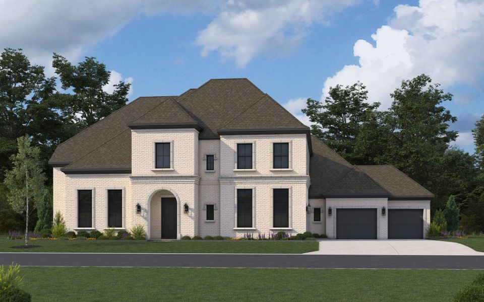 Representative exterior photo of a completed home built from the 7061 by Tradition Homes in Mustang Lakes, McKinney, TX (Image 19).