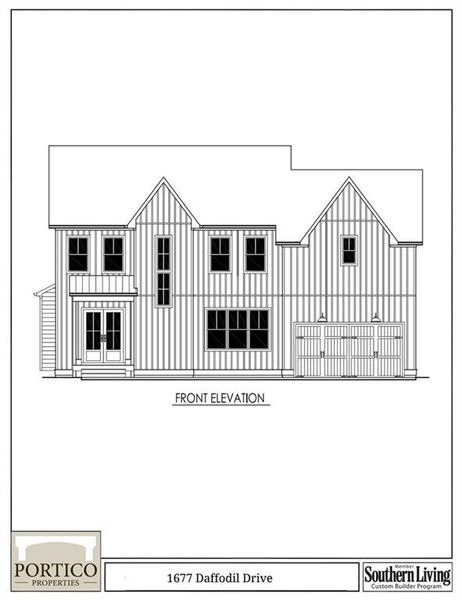 Exterior rendering of this home design in , Marietta, GA (Image 4).