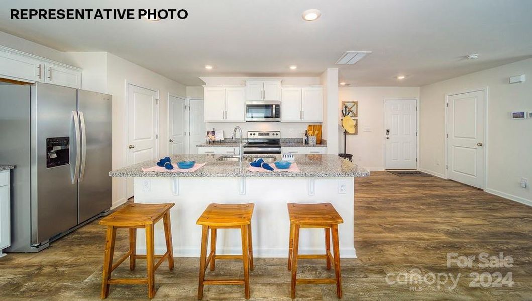 Open kitchen with island