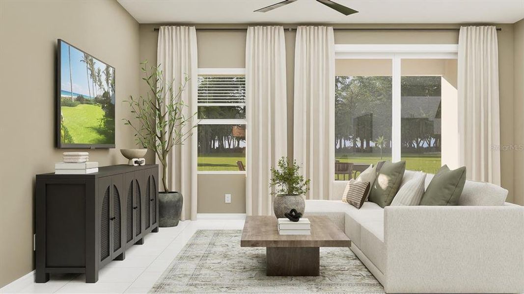 Furnished interior view inside a new home in Island Lakes at Coco Bay, Englewood (Image 6).