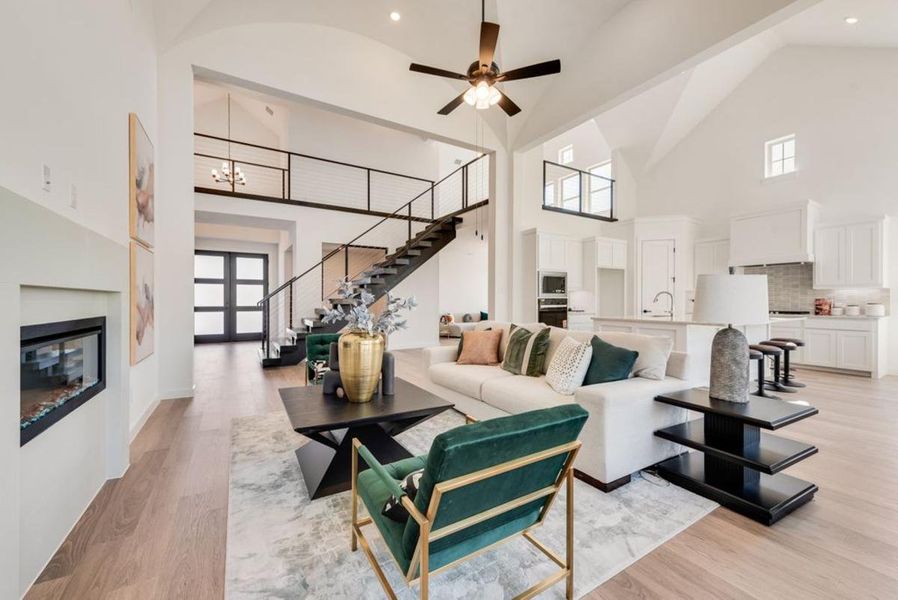 Furnished interior view inside a new home in Chatham Reserve, Providence Village (Image 8).