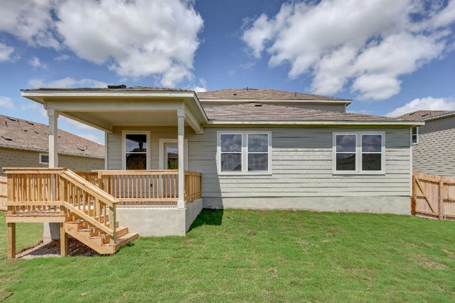 A house with a deck. A house with a deck.