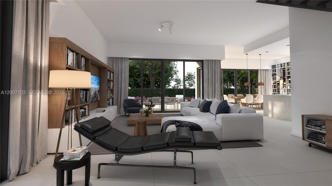 Furnished interior view inside a new home in , Miami (Image 7).