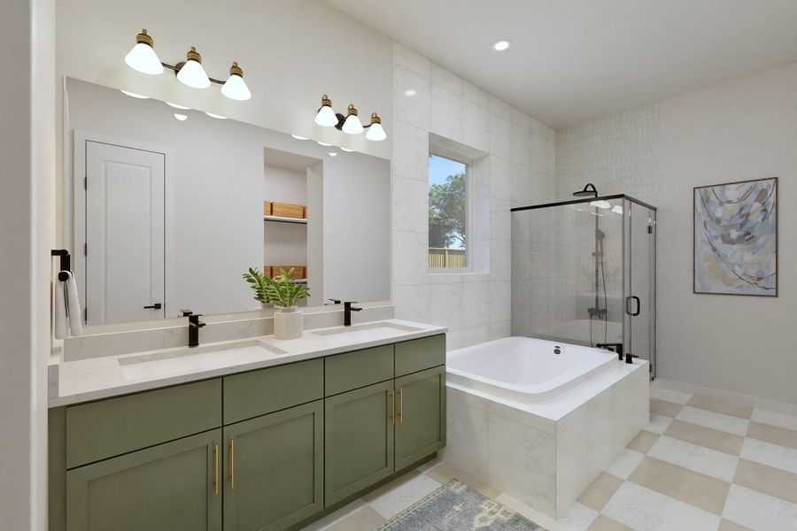 The Bastrop - Owner's Bath