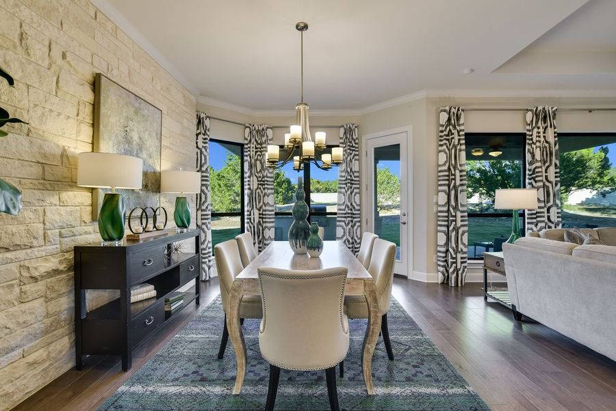 Representative furnished interior of a home built from the Madera II by Giddens Homes in Scofield Farms Estates, Georgetown (Image 139).