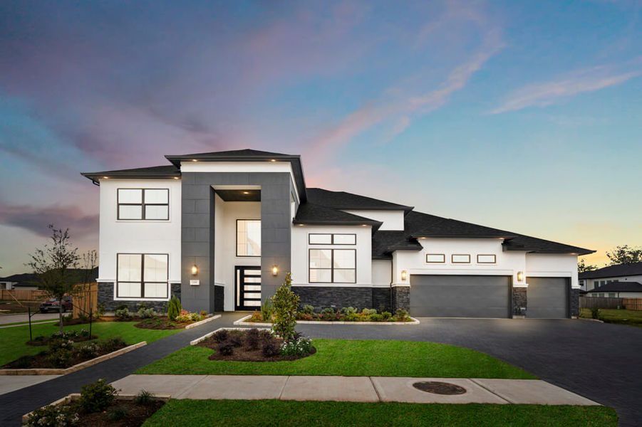 Representative exterior photo of a completed home built from the Balmoral 5580 by J. Patrick Homes in Briarley, Montgomery, TX (Image 13). Representative exterior photo of a completed home built from the Balmoral 5580 by J. Patrick Homes in Briarley, Montgomery, TX (Image 13).